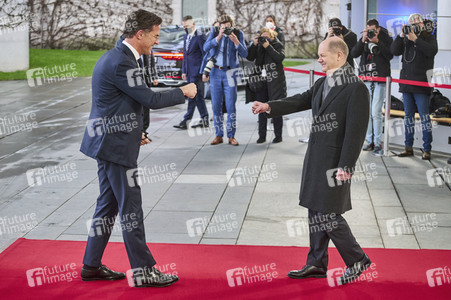 Olaf Scholz empfängt Mark Rutte in Berlin