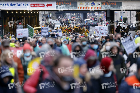 Coronademo in Düsseldorf