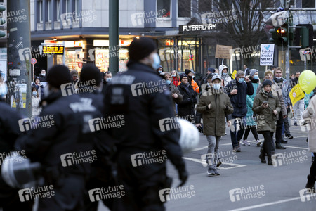 Coronademo in Düsseldorf