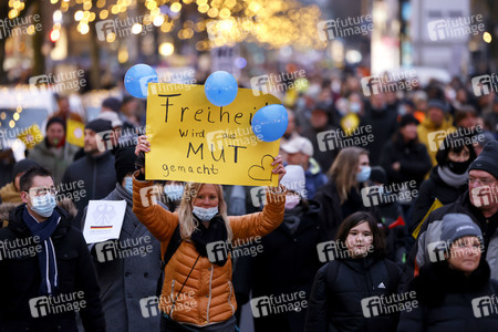 Coronademo in Düsseldorf