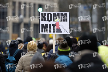 Coronademo in Düsseldorf