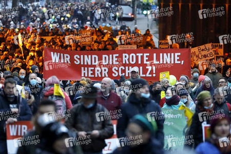 Coronademo in Düsseldorf