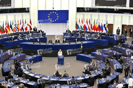 Wahl der neuen EU-Präsidentin im Europäischen Parlament in Straßburg