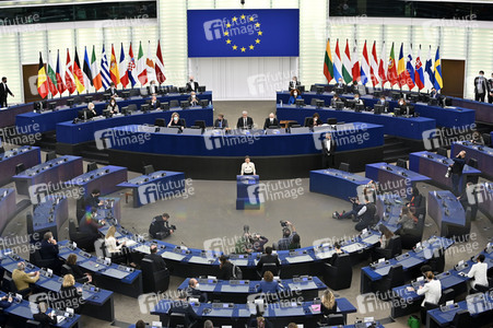 Wahl der neuen EU-Präsidentin im Europäischen Parlament in Straßburg