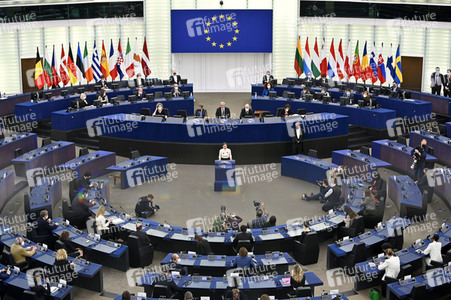 Wahl der neuen EU-Präsidentin im Europäischen Parlament in Straßburg