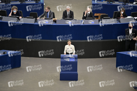 Wahl der neuen EU-Präsidentin im Europäischen Parlament in Straßburg