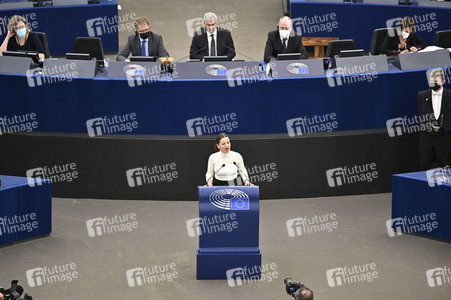 Wahl der neuen EU-Präsidentin im Europäischen Parlament in Straßburg