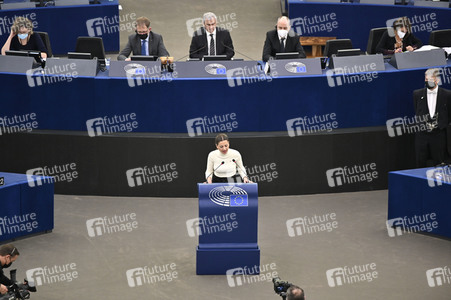 Wahl der neuen EU-Präsidentin im Europäischen Parlament in Straßburg