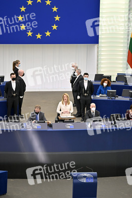 Wahl der neuen EU-Präsidentin im Europäischen Parlament in Straßburg