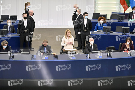 Wahl der neuen EU-Präsidentin im Europäischen Parlament in Straßburg