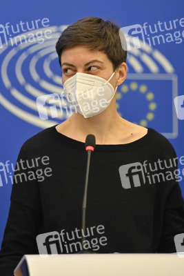 Pressekonferenz der Fraktion Die Grünen/EFA im EU-Parlament in Straßburg