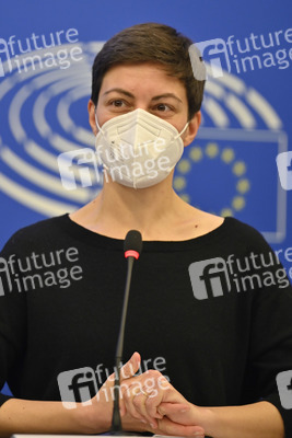 Pressekonferenz der Fraktion Die Grünen/EFA im EU-Parlament in Straßburg