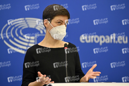 Pressekonferenz der Fraktion Die Grünen/EFA im EU-Parlament in Straßburg
