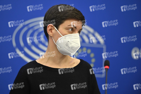 Pressekonferenz der Fraktion Die Grünen/EFA im EU-Parlament in Straßburg