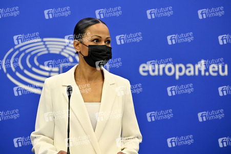 Pressekonferenz der Fraktion Die Grünen/EFA im EU-Parlament in Straßburg