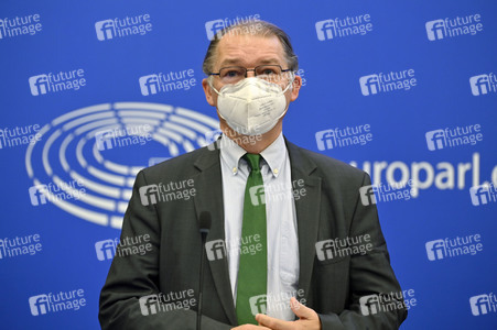 Pressekonferenz der Fraktion Die Grünen/EFA im EU-Parlament in Straßburg