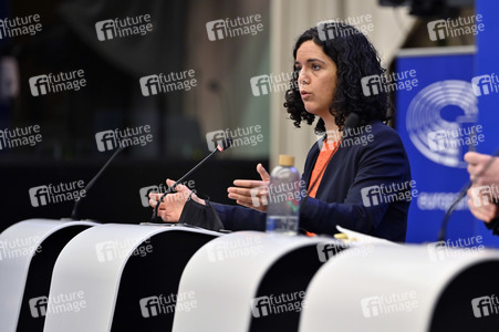 Pressekonferenz der Fraktion Die Linke im EU-Parlament in Straßburg