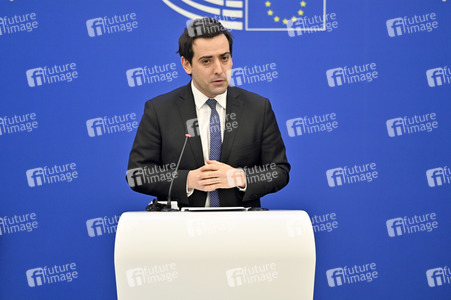 Pressekonferenz der Fraktion Renew Europe im EU-Parlament in Straßburg
