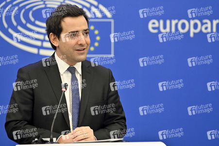 Pressekonferenz der Fraktion Renew Europe im EU-Parlament in Straßburg