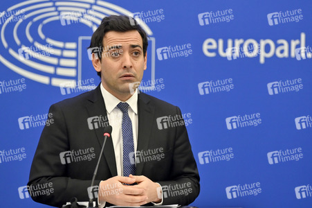 Pressekonferenz der Fraktion Renew Europe im EU-Parlament in Straßburg
