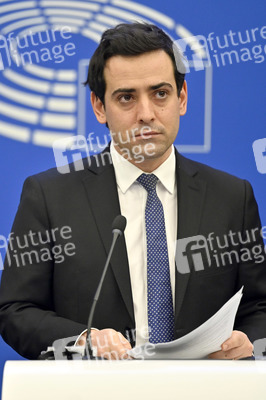 Pressekonferenz der Fraktion Renew Europe im EU-Parlament in Straßburg