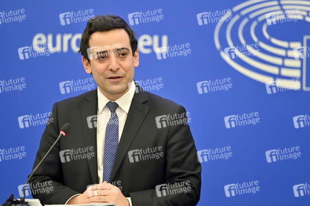 Pressekonferenz der Fraktion Renew Europe im EU-Parlament in Straßburg