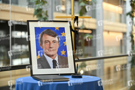 Gedenkfeier für David Sassoli im Europäischen Parlament in Straßburg
