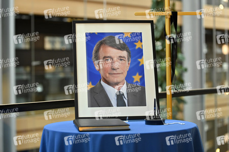 Gedenkfeier für David Sassoli im Europäischen Parlament in Straßburg