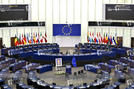 Gedenkfeier für David Sassoli im Europäischen Parlament in Straßburg