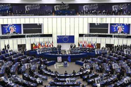 Gedenkfeier für David Sassoli im Europäischen Parlament in Straßburg