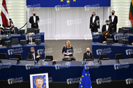 Gedenkfeier für David Sassoli im Europäischen Parlament in Straßburg