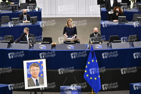 Gedenkfeier für David Sassoli im Europäischen Parlament in Straßburg
