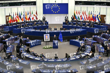 Gedenkfeier für David Sassoli im Europäischen Parlament in Straßburg