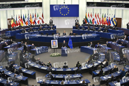 Gedenkfeier für David Sassoli im Europäischen Parlament in Straßburg