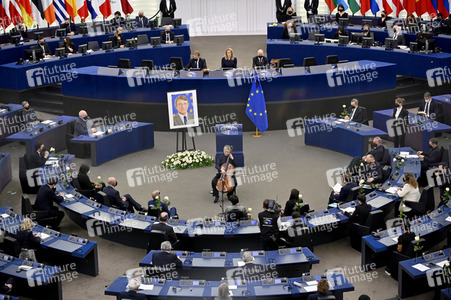 Gedenkfeier für David Sassoli im Europäischen Parlament in Straßburg