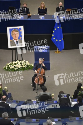Gedenkfeier für David Sassoli im Europäischen Parlament in Straßburg
