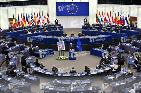Gedenkfeier für David Sassoli im Europäischen Parlament in Straßburg