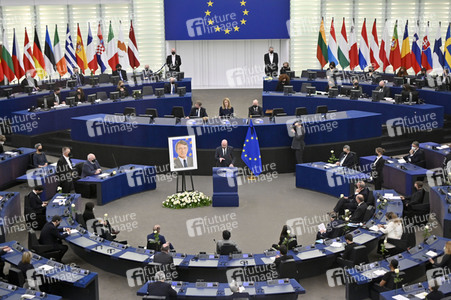 Gedenkfeier für David Sassoli im Europäischen Parlament in Straßburg