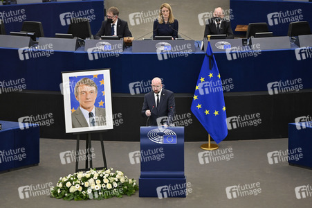 Gedenkfeier für David Sassoli im Europäischen Parlament in Straßburg