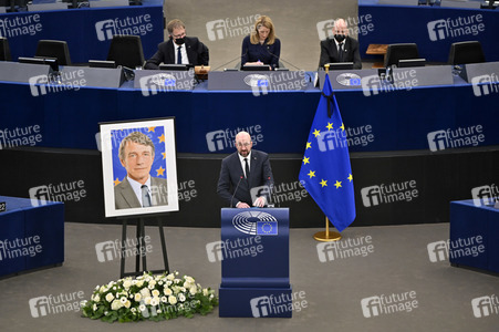 Gedenkfeier für David Sassoli im Europäischen Parlament in Straßburg