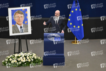 Gedenkfeier für David Sassoli im Europäischen Parlament in Straßburg