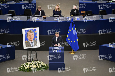 Gedenkfeier für David Sassoli im Europäischen Parlament in Straßburg