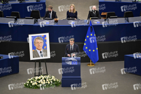 Gedenkfeier für David Sassoli im Europäischen Parlament in Straßburg