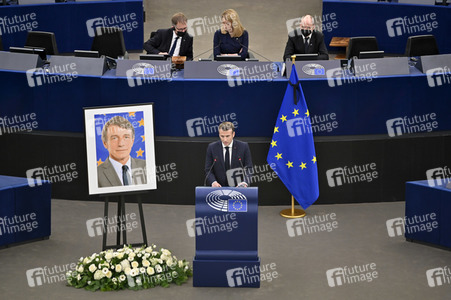 Gedenkfeier für David Sassoli im Europäischen Parlament in Straßburg