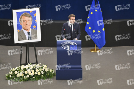 Gedenkfeier für David Sassoli im Europäischen Parlament in Straßburg