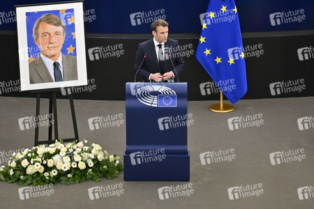 Gedenkfeier für David Sassoli im Europäischen Parlament in Straßburg