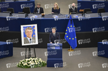 Gedenkfeier für David Sassoli im Europäischen Parlament in Straßburg