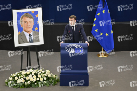 Gedenkfeier für David Sassoli im Europäischen Parlament in Straßburg