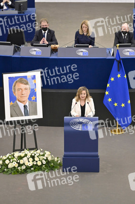 Gedenkfeier für David Sassoli im Europäischen Parlament in Straßburg