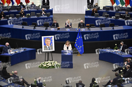 Gedenkfeier für David Sassoli im Europäischen Parlament in Straßburg